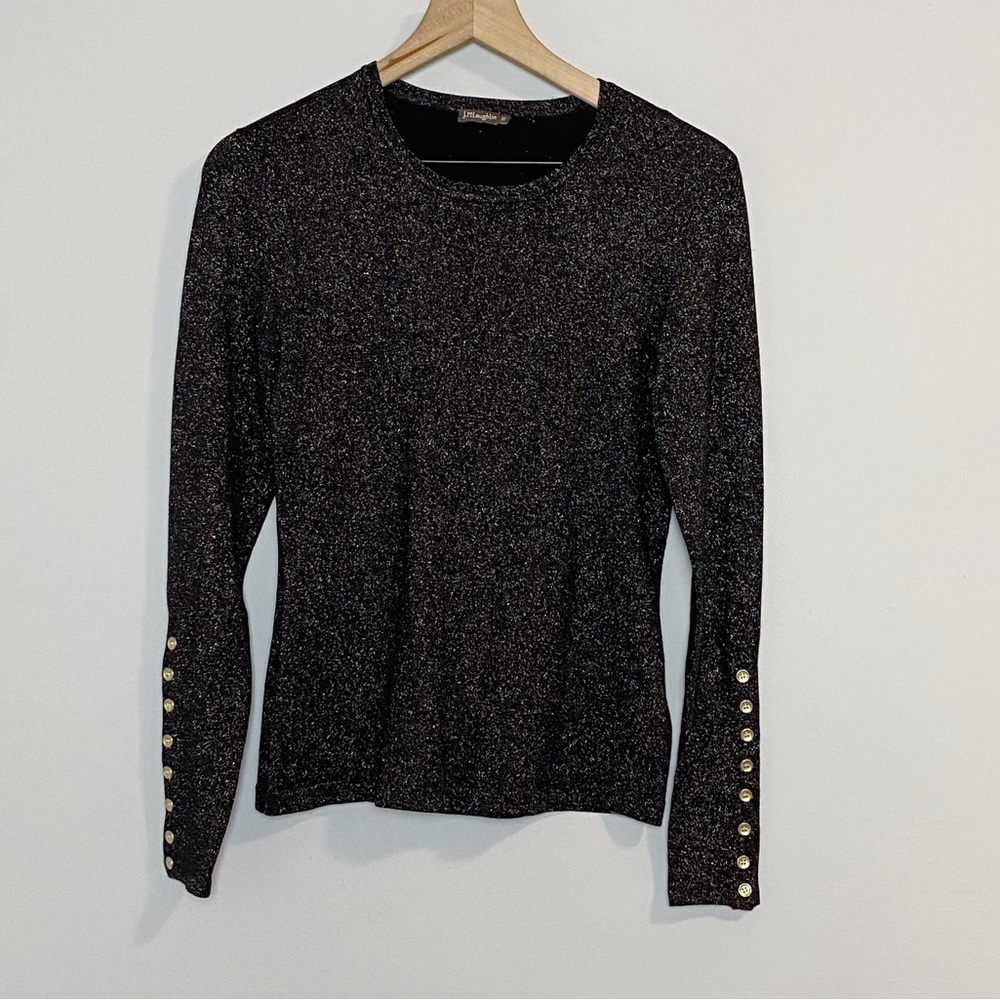 J. McLaughlin NWOT Jamey Metallic Shimmer Sweater - Picture 4 of 9